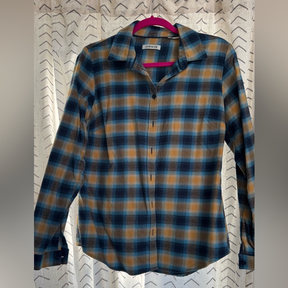ORVIS Long Sleeve Flannel Button Down M